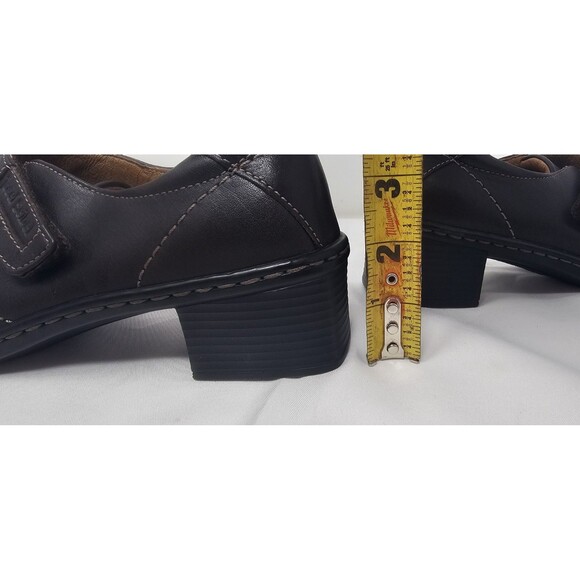 Josef Seibel Monk Strap Loafers Womens 37 US 6 Brown Square Toe 2" Block Heel - Picture 14 of 15